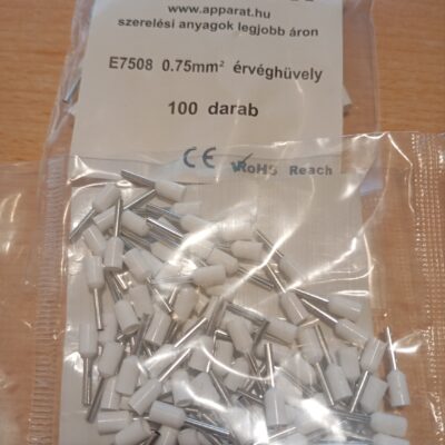 E7508 szigetelt érvéghüvely  0.75-mm2-x-8-mm (100 db)