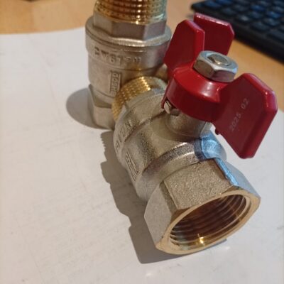 1 " KB fix golyóscsap piros